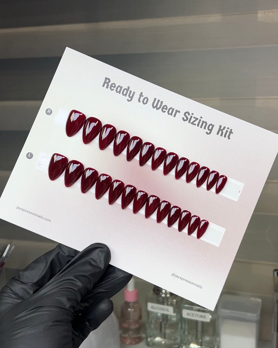 Solid Color Ready to Wear Sizing Kit - Jay's Press On Nails