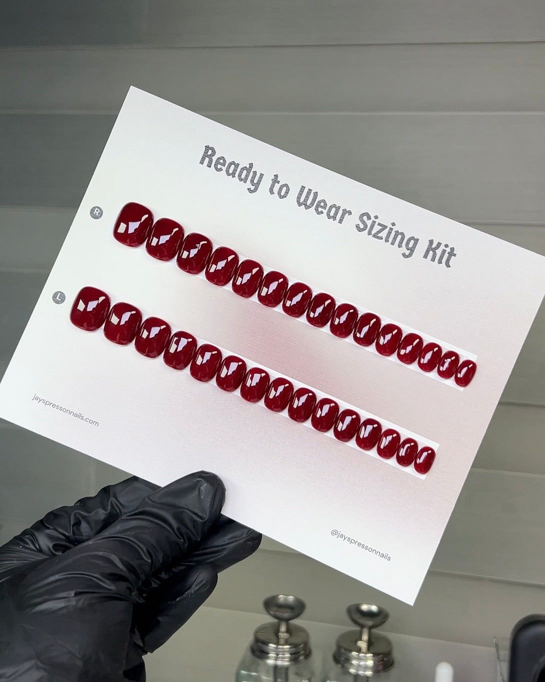 Solid Color Ready to Wear Sizing Kit - Jay's Press On Nails