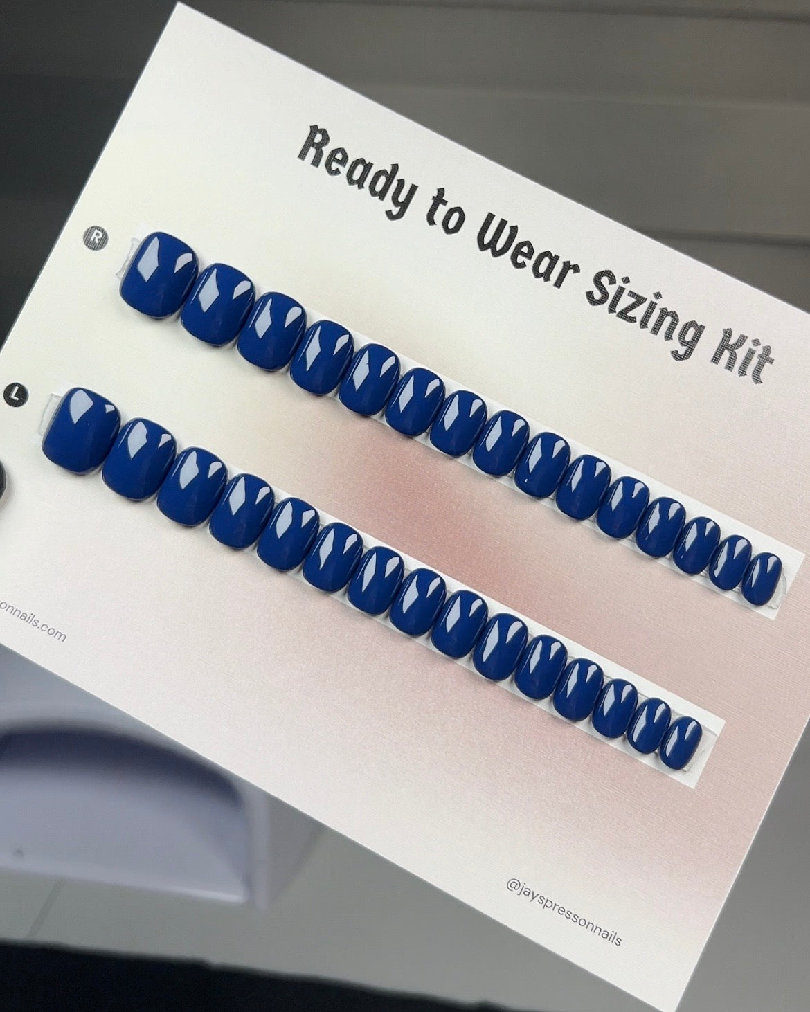 Solid Color Ready to Wear Sizing Kit - Jay's Press On Nails