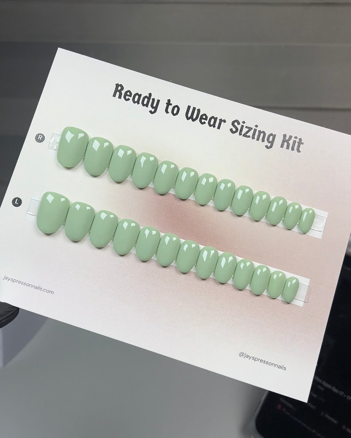 Solid Color Ready to Wear Sizing Kit - Jay's Press On Nails